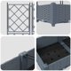 vidaXL Γλάστρα Κήπου 120 x 120 x 125,5 εκ. από Πλαστικό, Ανοιχτό Γκρι