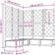 vidaXL Γλάστρα Κήπου 120 x 120 x 125,5 εκ. από Πλαστικό, Ανοιχτό Γκρι