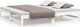 vidaXL Lozko rozsuwane, biale, 2x(75x190) cm, lite drewno sosnowe