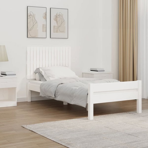vidaXL Κεφαλάρι κρεβατιού, λευκό, 95,5x3x60 cm, μασίφ πεύκο