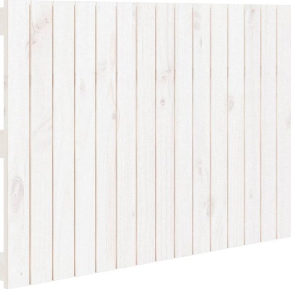 vidaXL Κεφαλάρι κρεβατιού, λευκό, 95,5x3x60 cm, μασίφ πεύκο