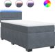 vidaXL Κρεβάτι Continental με Στρώμα, Σκούρο Γκρι Βελούδο, 90x200 εκ.