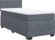 vidaXL Κρεβάτι Continental με Στρώμα, Σκούρο Γκρι Βελούδο, 90x200 εκ.