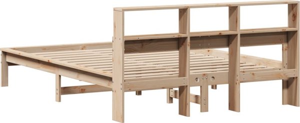 vidaXL Λάτζα με ράφι 120x200 εκ. από πεύκο χωρίς στρώμα