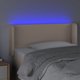 vidaXL Κεφαλάρι κρεβατιού με LED, cappuccino, 103x16x78/88 cm, οικολογικό δέρμα