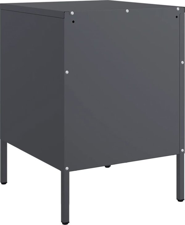 vidaXL Szafki nocne, 2 szt., antracytowe, 36x39x50,5 cm, stal