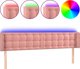 vidaXL Zaglowek do lozka me LED, rozowy, 183x16x78/88 cm, aksamit