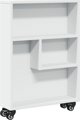 vidaXL Λεπτό Βοηθητικό Καρότσι, λευκό, 48x13x68 εκ.