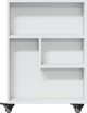 vidaXL Λεπτό Βοηθητικό Καρότσι, λευκό, 48x13x68 εκ.