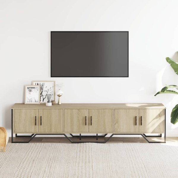vidaXL Έπιπλο τηλεόρασης από δρυς sonoma, 180x34x41 cm, από μοριοσανίδα