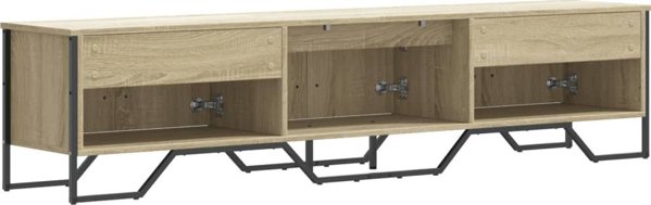 vidaXL Έπιπλο τηλεόρασης από δρυς sonoma, 180x34x41 cm, από μοριοσανίδα