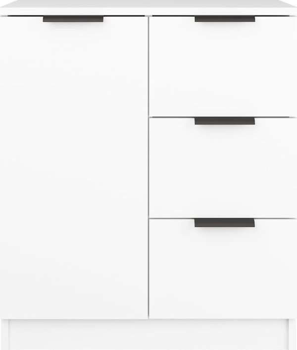vidaXL Σύνθετα έπιπλα, 2 τεμάχια, λευκά, 60x30x70 εκ., από συνθετικό ξύλο