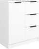 vidaXL Σύνθετα έπιπλα, 2 τεμάχια, λευκά, 60x30x70 εκ., από συνθετικό ξύλο