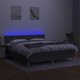 vidaXL Λειτουργικό κρεβάτι με στρώμα, σκούρο γκρι ύφασμα, 180x200 cm