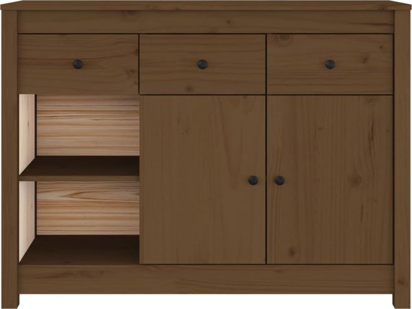 vidaXL Συρταριέρα, μέλι καφέ, 100x35x74 εκ, μασίφ πεύκο