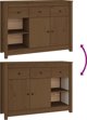 vidaXL Συρταριέρα, μέλι καφέ, 100x35x74 εκ, μασίφ πεύκο
