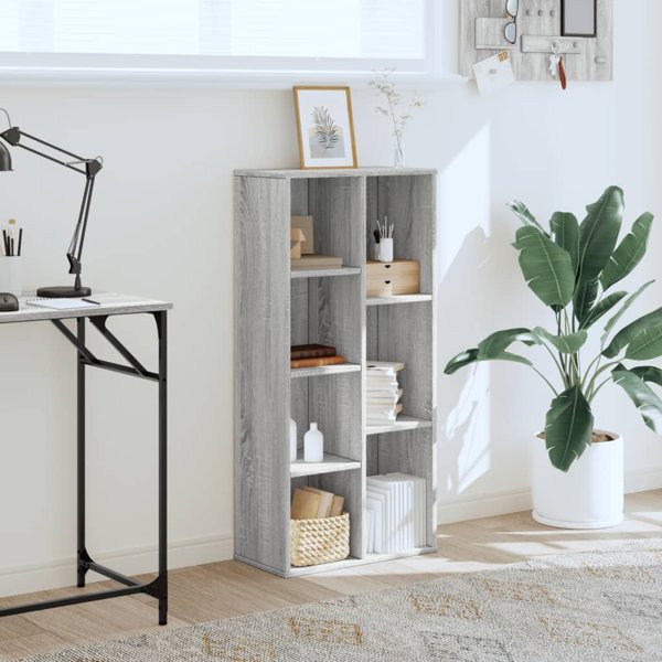 vidaXL Ράφι Γκρι Sonoma Δρυς 50x25x105 cm Ξυλοπολυτό Υλικό