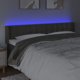 vidaXL Zaglowek do lozkou me LED, skouro gkri, 183x16x78/88 cm, aksamit