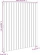 vidaXL Κεφαλάρι κρεβατιού, λευκό, 95,5x3x110 εκ., από μασίφ ξύλο πεύκου