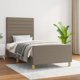 vidaXL vidaXL Πλαισιο κρεβατιου με κεφαλαρι, taupe, 80x200 cm, επενδυμένο με υφασμα