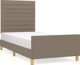 vidaXL vidaXL Πλαισιο κρεβατιου με κεφαλαρι, taupe, 80x200 cm, επενδυμένο με υφασμα