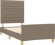 vidaXL vidaXL Πλαισιο κρεβατιου με κεφαλαρι, taupe, 80x200 cm, επενδυμένο με υφασμα