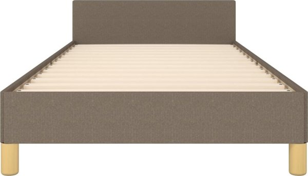 vidaXL vidaXL Πλαισιο κρεβατιου με κεφαλαρι, taupe, 80x200 cm, επενδυμένο με υφασμα
