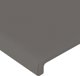 vidaXL Προσκέφαλο κρεβατιού με LED, γκρι, 147x16x78/88 cm, συνθετικό δέρμα