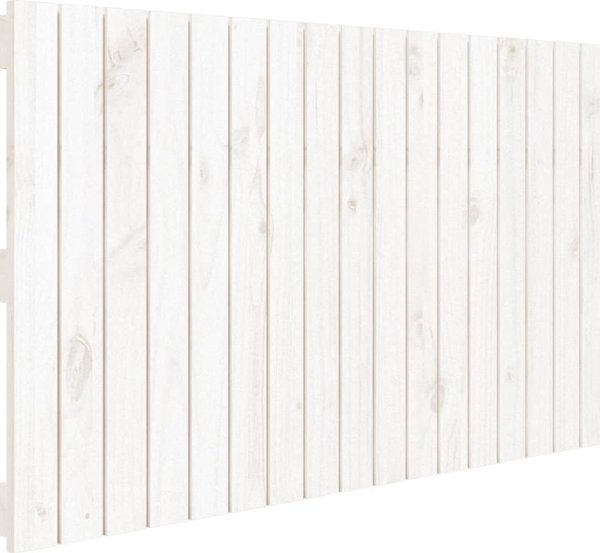 vidaXL Κεφαλάρι κρεβατιού λευκό 108x3x60 cm από μασίφ πεύκο