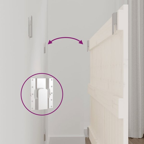 vidaXL Κεφαλάρι κρεβατιού λευκό 108x3x60 cm από μασίφ πεύκο