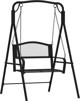Κούνια κήπου vidaXL, 124 cm, μαύρη, από ατσάλι