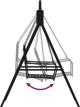 Κούνια κήπου vidaXL, 124 cm, μαύρη, από ατσάλι