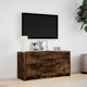 vidaXL Szafka pod TV z LED przydymiony dab 100x34x50 cm