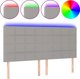 vidaXL Κεφαλάρι για κρεβάτι με LED, ανοιχτό γκρι, 160x5x118/128 εκ., υφασμάτινο