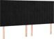 vidaXL Κεφαλάρι κρεβατιού με LED, μαύρο, 200x5x118/128 cm, βελούδο