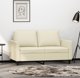 vidaXL Διθέσιος Καναπές, Κρεμ, 120 cm, Συνθετικό Δέρμα