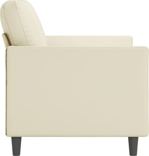 vidaXL Διθέσιος Καναπές, Κρεμ, 120 cm, Συνθετικό Δέρμα