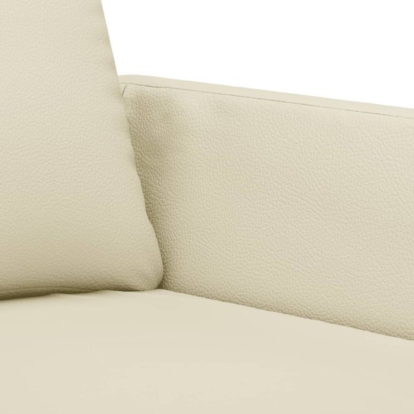 vidaXL Διθέσιος Καναπές, Κρεμ, 120 cm, Συνθετικό Δέρμα