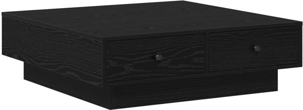 vidaXL Τραπέζι Καφέ 90x90x28 εκ. από Συνθετικό Ξύλο, Μαύρη Δρυς