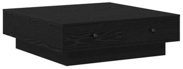 vidaXL Τραπέζι Καφέ 90x90x28 εκ. από Συνθετικό Ξύλο, Μαύρη Δρυς