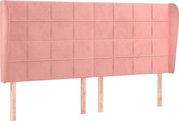 vidaXL Κεφαλάρι uszak, ροζ, 163x23x118/128 εκ., βελούδο