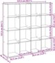 vidaXL Regal, szary dab sonoma, 137,5x29x137,5 cm