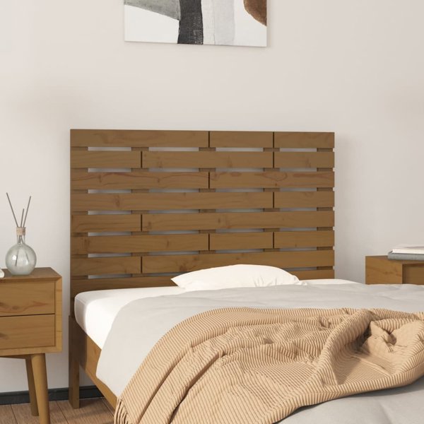 vidaXL Κεφαλάρι κρεβατιού σε μέλι καφέ 81x3x63 cm από μασίφ πεύκο
