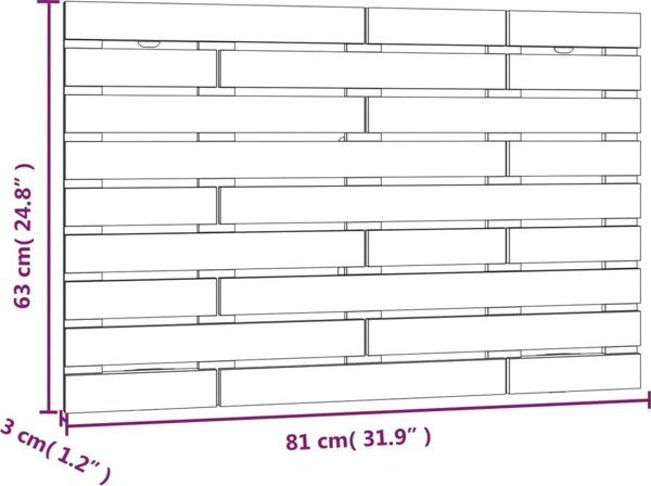 vidaXL Κεφαλάρι κρεβατιού σε μέλι καφέ 81x3x63 cm από μασίφ πεύκο