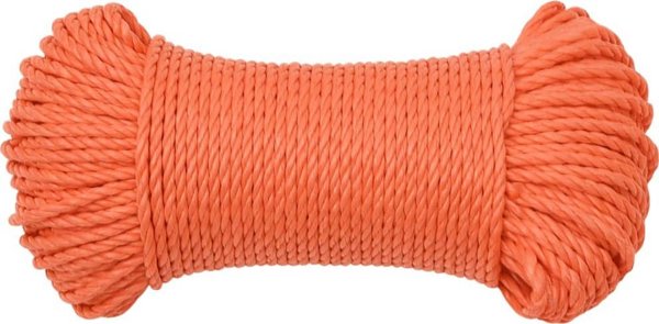 vidaXL Σχοινί εργασίας, πορτοκαλί, 3 mm, 100 μ, πολυπροπυλένιο