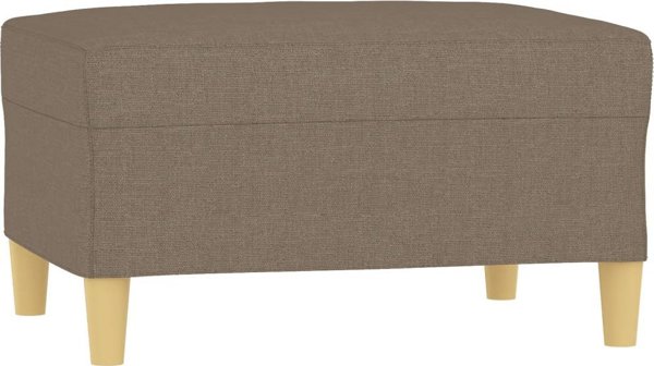 vidaXL υποπόδιο taupe ταπετσαρισμένο με ύφασμα 70x55x41 cm
