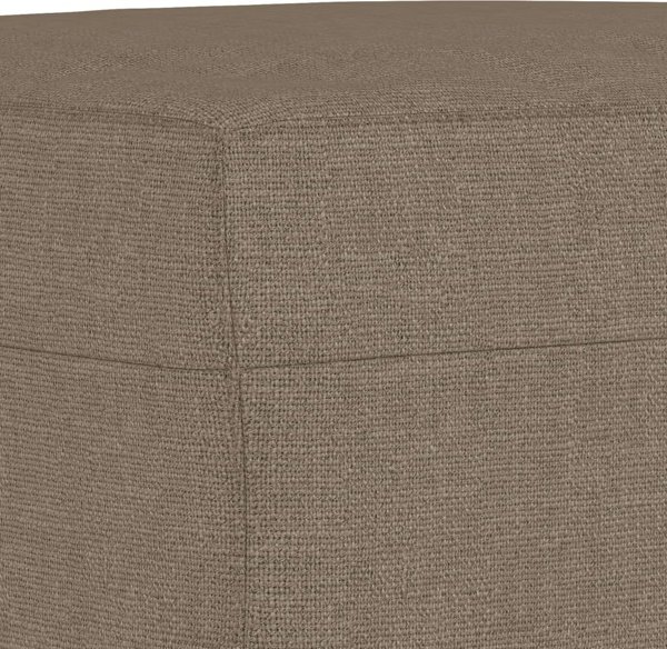 vidaXL υποπόδιο taupe ταπετσαρισμένο με ύφασμα 70x55x41 cm