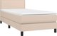 vidaXL Lozko kontynentalne, materac i LED cappuccino ekoskora 80x200cm