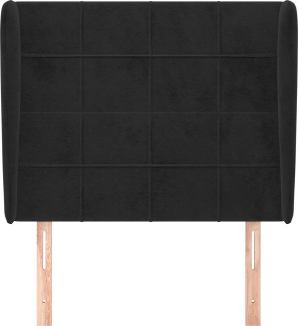 vidaXL Κεφαλάρια Uszak, Μαύρο, 103x23x118/128 cm, Βελούδο