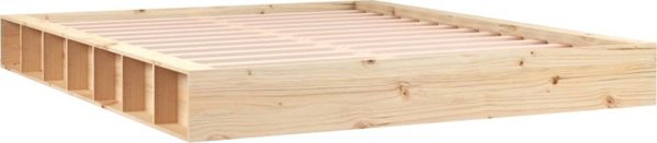 vidaXL Rama κρεβατιού, 120 x 200 cm, από μασίφ ξύλο